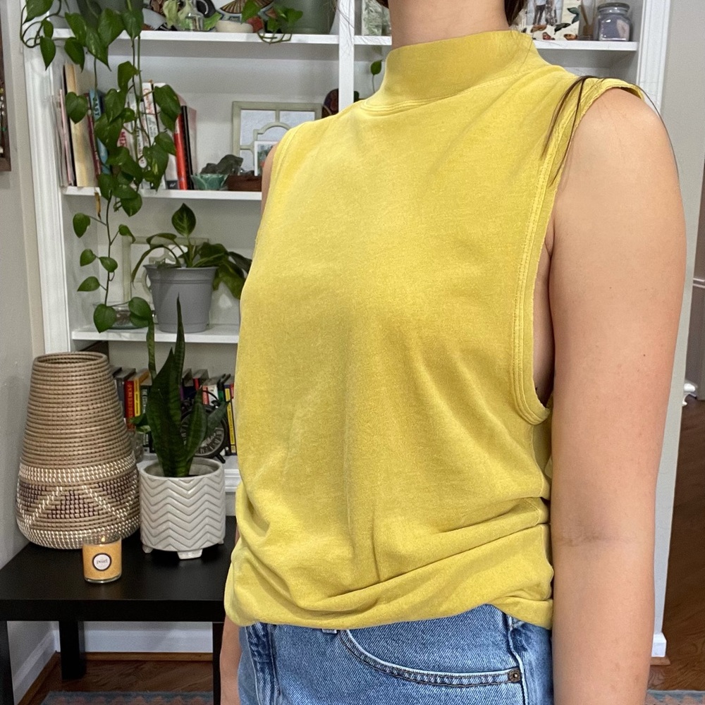 Free People - Gold Yellow - High Neck Tank - S